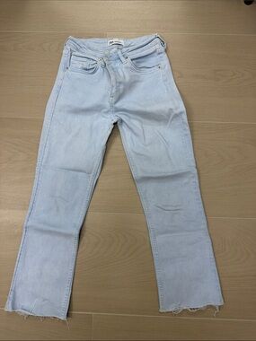 Zara Pale Blue Straight-Leg Jeans
